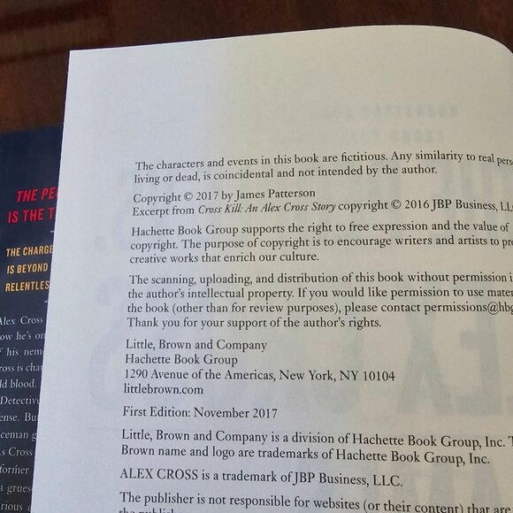 The People Vs. Alex Cross By James Patterson Barnes & Noble Exclusive 2017 - Picture 4 of 10
